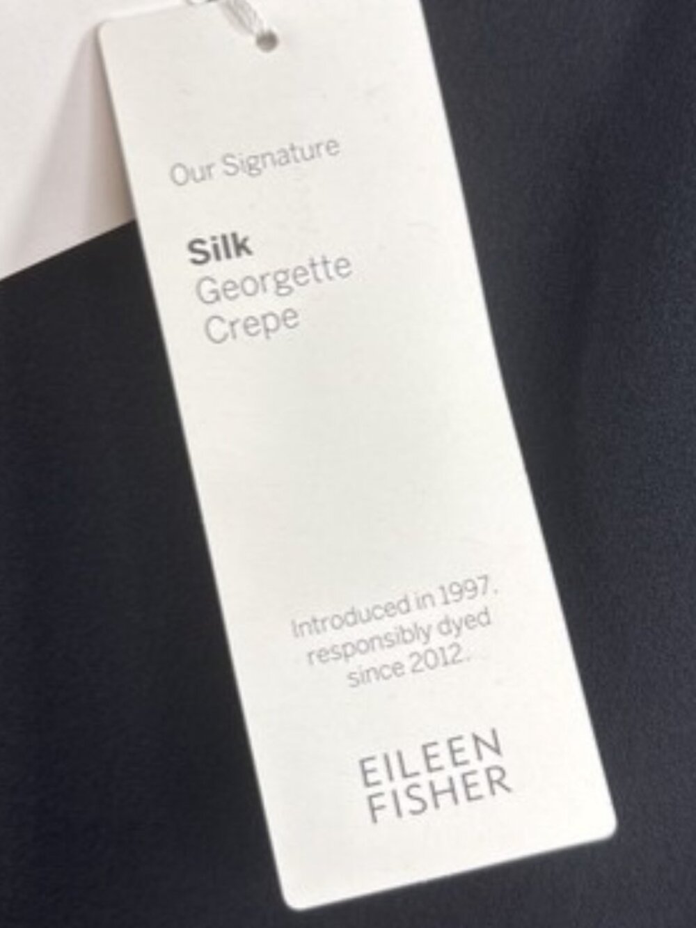 Eileen Fisher Silk Georgette Bateau Neck Long Tank Size XXL Black NWT $218 - Picture 7 of 10